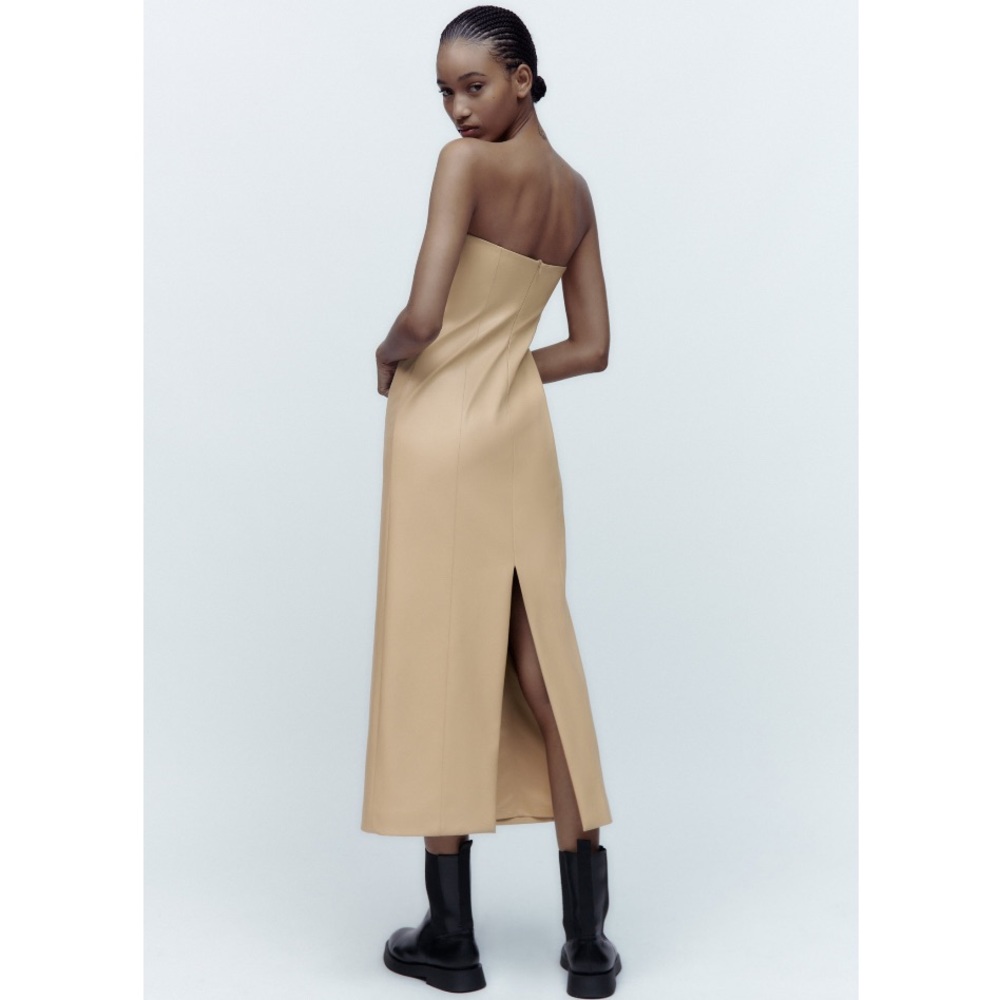 NWT Zara Faux Leather Dress - Picture 7 of 16
